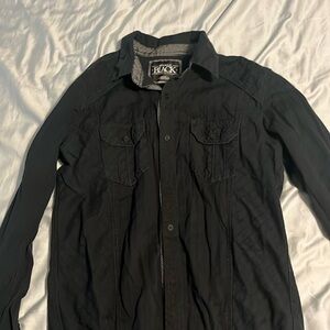 Buckle Black Slim Fit button down shirt